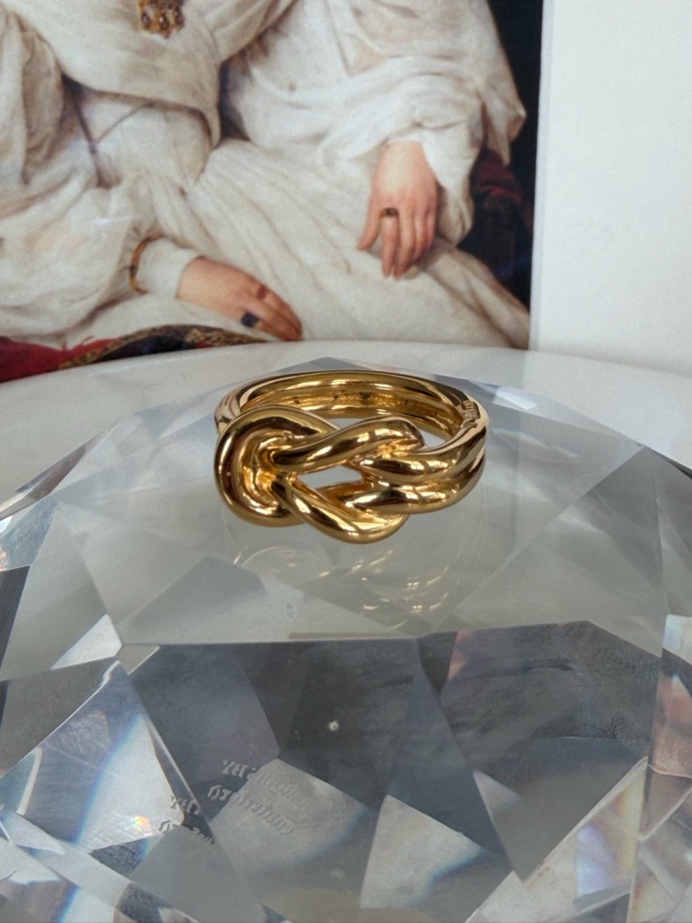 SOLD 🩷HERMES Gold Knot SCARF Ring